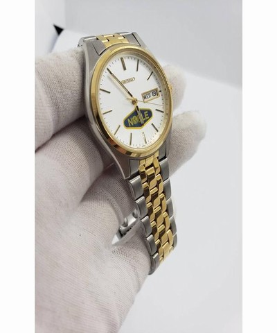 Seiko Gold Nobel Drilling Vintage Mens Two Tone 36mm Watch