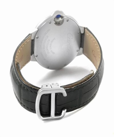 Cartier Silvered Ballon Bleu 33 Midsize Diamond Steel Ladies W4bb0009 Watch